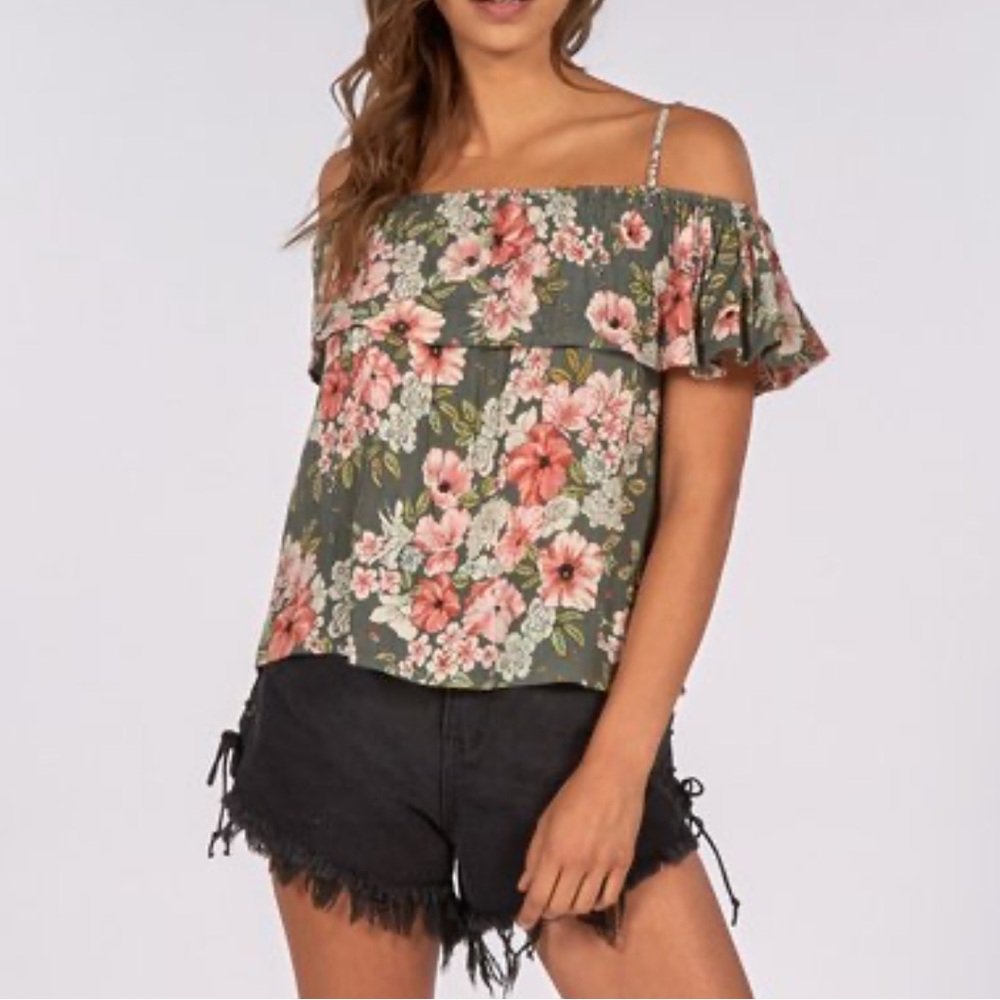 Billabong Summer Sunsets Viscose Top